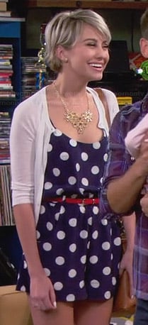 Riley's blue polka dot romper on Baby Daddy