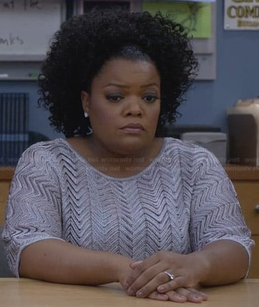 Shirley's zig zag knit top on Community