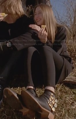 Zoe's buckle detail ankle boots on American Horror Story