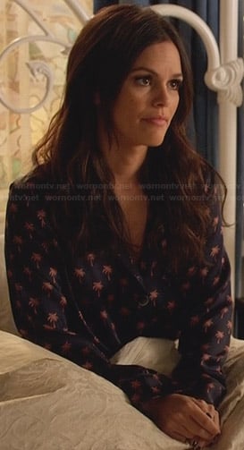 Zoe's palm tree print pajamas on Hart of Dixie
