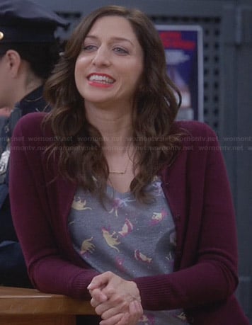 Gina's grey cat tee on Brooklyn Nine-Nine