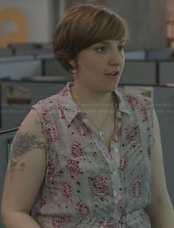 Hannah's grey and pink printed shirtdress on Girls