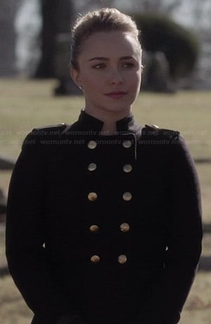Juliette's black military coat on Nashville