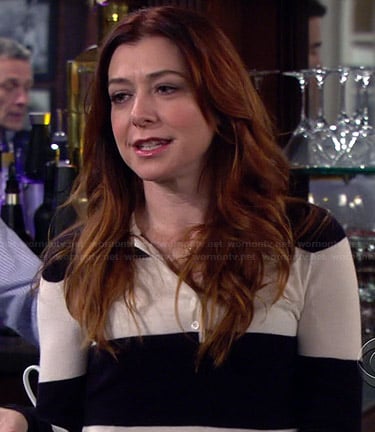 Lily's navy and white striped sweater on How I Met Your Mother