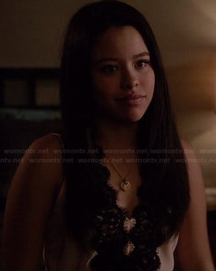 Mariana's lace front top on The Fosters