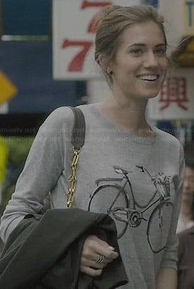 Marnie's grey bicycle sweater on Girls
