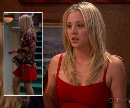 Penny's red dress on The Big Bang Theory