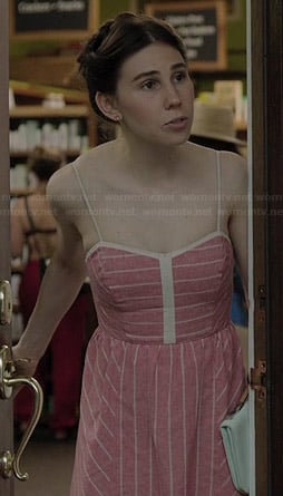 Shoshanna's pink striped dress on Girls