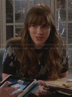 Charlotte's jewelled lightning bolt top on Revenge