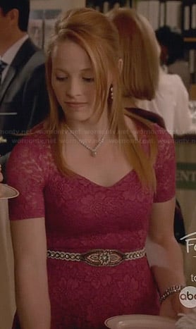 Daphne's pink lace dress on Switched at Birth