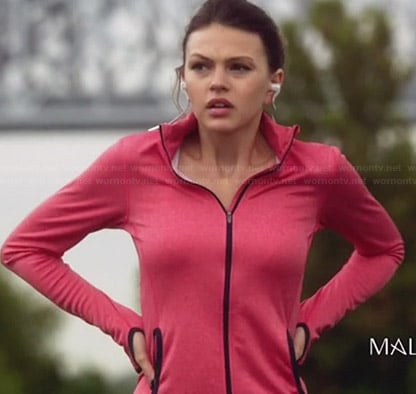 Emery's pink running jacket on Star-Crossed