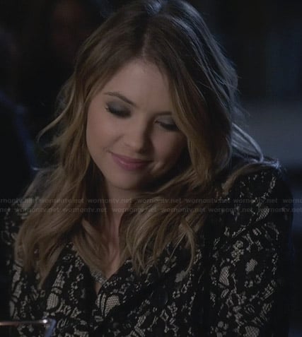 Hanna's lace coat on Pretty Little Liars