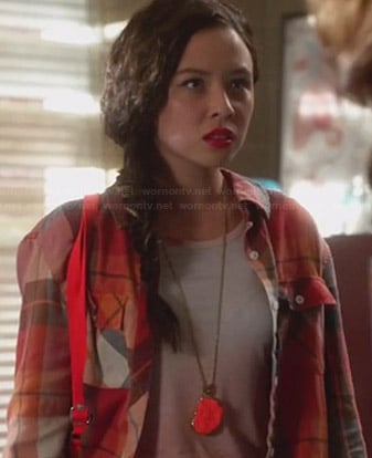 Julia's orange plaid shirt on Star-Crossed