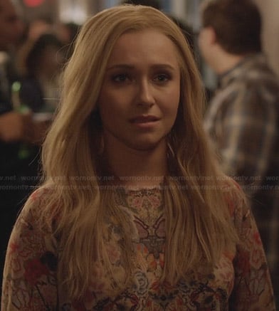 Juliette's mirrored print long sleeve top on Nashville