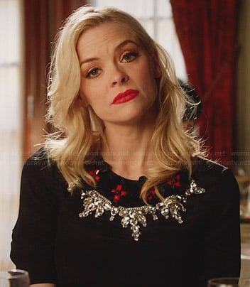 Lemon's black and red crystal embellished dress on Hart of Dixie