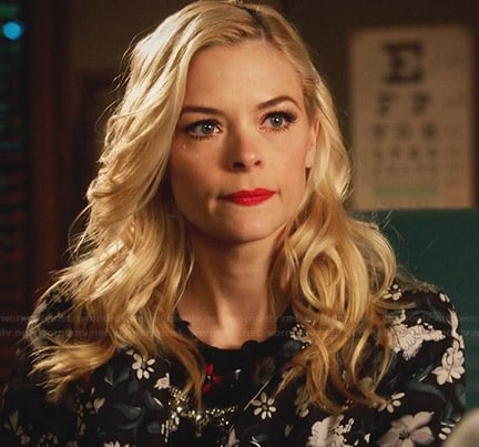 Lemon's black floral coat on Hart of Dixie