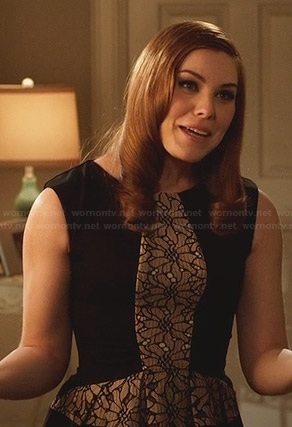 AnnaBeth's black lace inset dress on Hart of Dixie