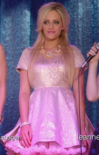 Dalia's metallic snake print dress on Suburgatory