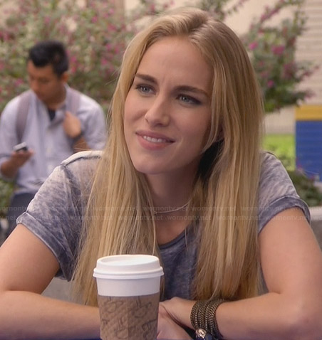 Eva's grey burnout tee on Awkward