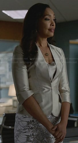 Jessica's metallic blazer on Suits