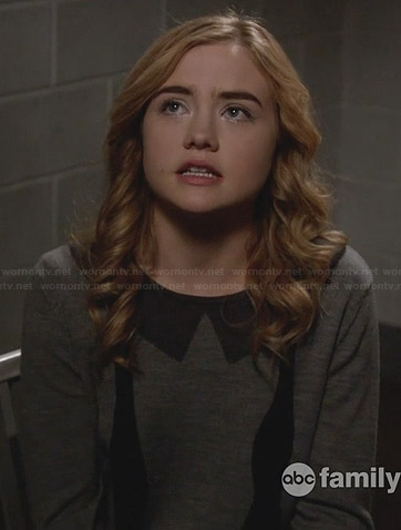 Jo's grey faux collar sweater on Twisted