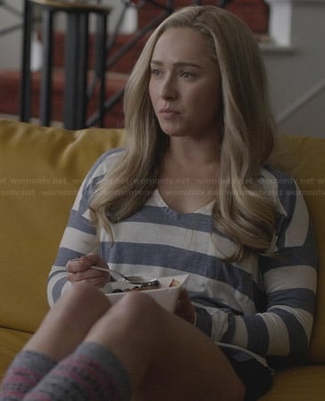 Juliette's blue striped tee on Nashville