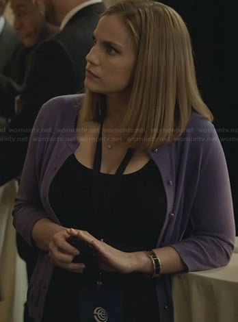Amy's purple cardigan on Veep