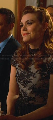AnnaBeth's blace lace open back dress on Hart of Dixie