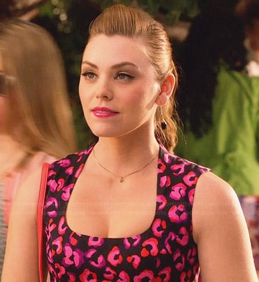 AnnaBeth's black and pink leopard spot print dress on Hart of Dixie
