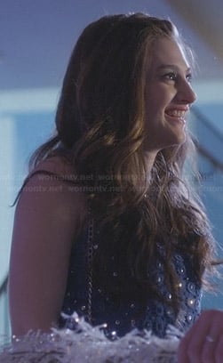 Layla's blue circle embellished top on Nashville