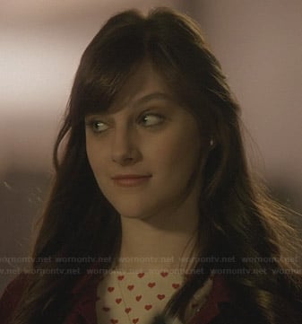 Layla's heart print top on Nashville