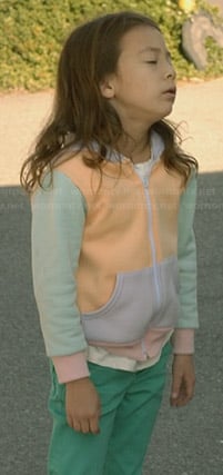 Lily's pastel colorblock hoodie on Modern Family