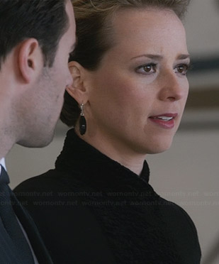 Margaux's fur lapel jacket on Revenge