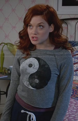 Tessa's grey yin-yang sweatshirt on Suburgatory