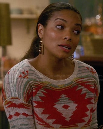 April's geometric pattern sweater on Mistresses