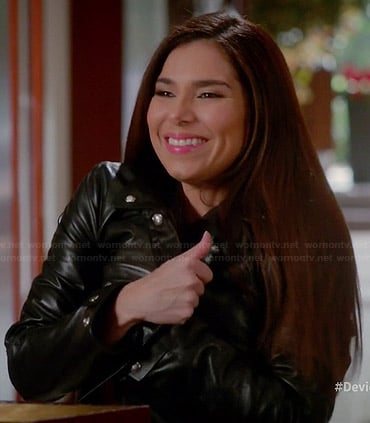 Carmen's leather jacket on Devious Maids 