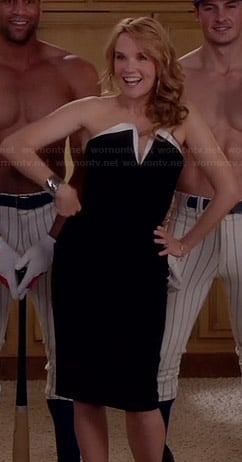 Kathryn's black and white strapless dress on Switched at Birth