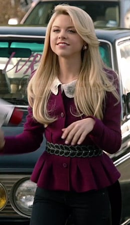Lauren's purple peplum jacket on Faking It