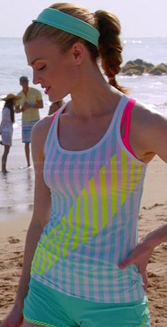 Paige's striped sports tank top on Royal Pains