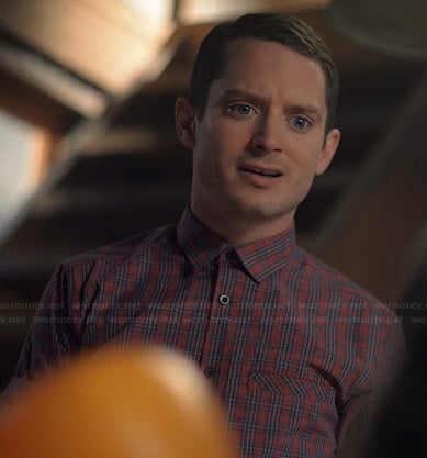 Ryan's red plaid short sleeve shirt on Wilfred