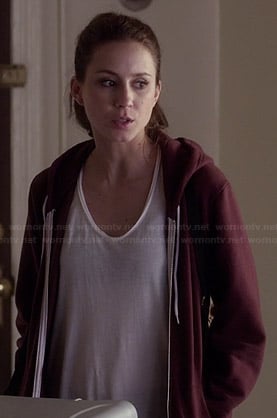Spencer's burgundy hoodie on Pretty Little Liars