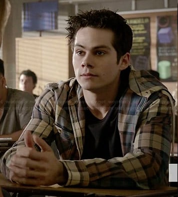 Stiles's plaid hooded shirt on Teen Wolf