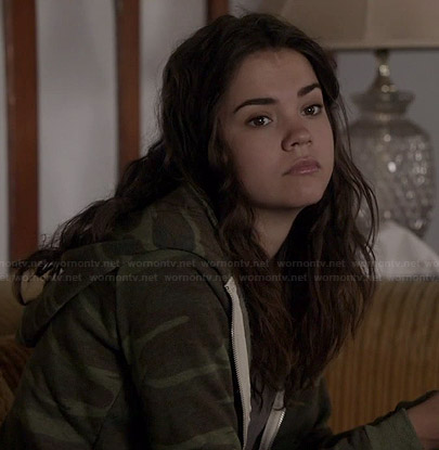 Callie's camo hoodie on The Fosters