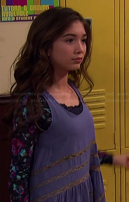 Riley's purple lace striped dress on Girl Meets World