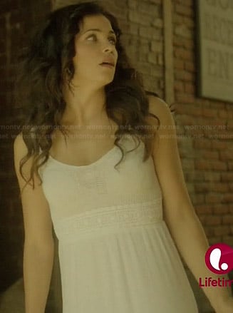 Freya's white crochet maxi dress on Witches of East End