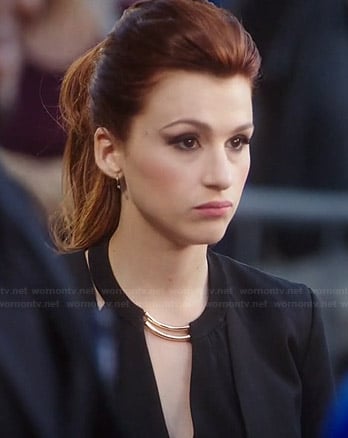 Gretchen's black dress with front keyhole on You're the Worst