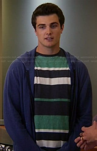 Matty's green striped tee on Awkward
