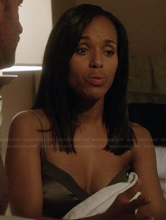 Olivia's grey pajama cami on Scandal