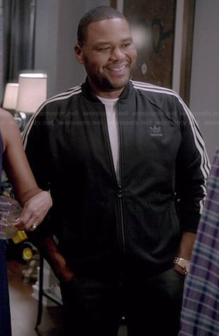 Andre's black Adidas track jacket on Black-ish
