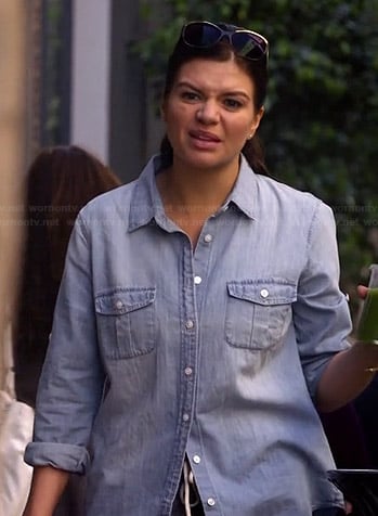 Annie's denim shirt on Marry Me